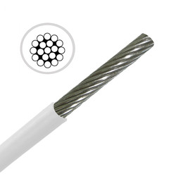 Stainless Steel PVC Coated Cable - Rigid - 1x19
