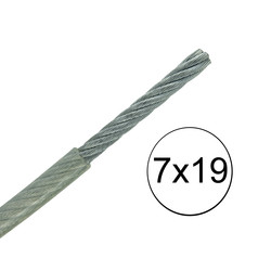 Stainless Steel Nylon Coated Cable - Very Flexible - 7x19